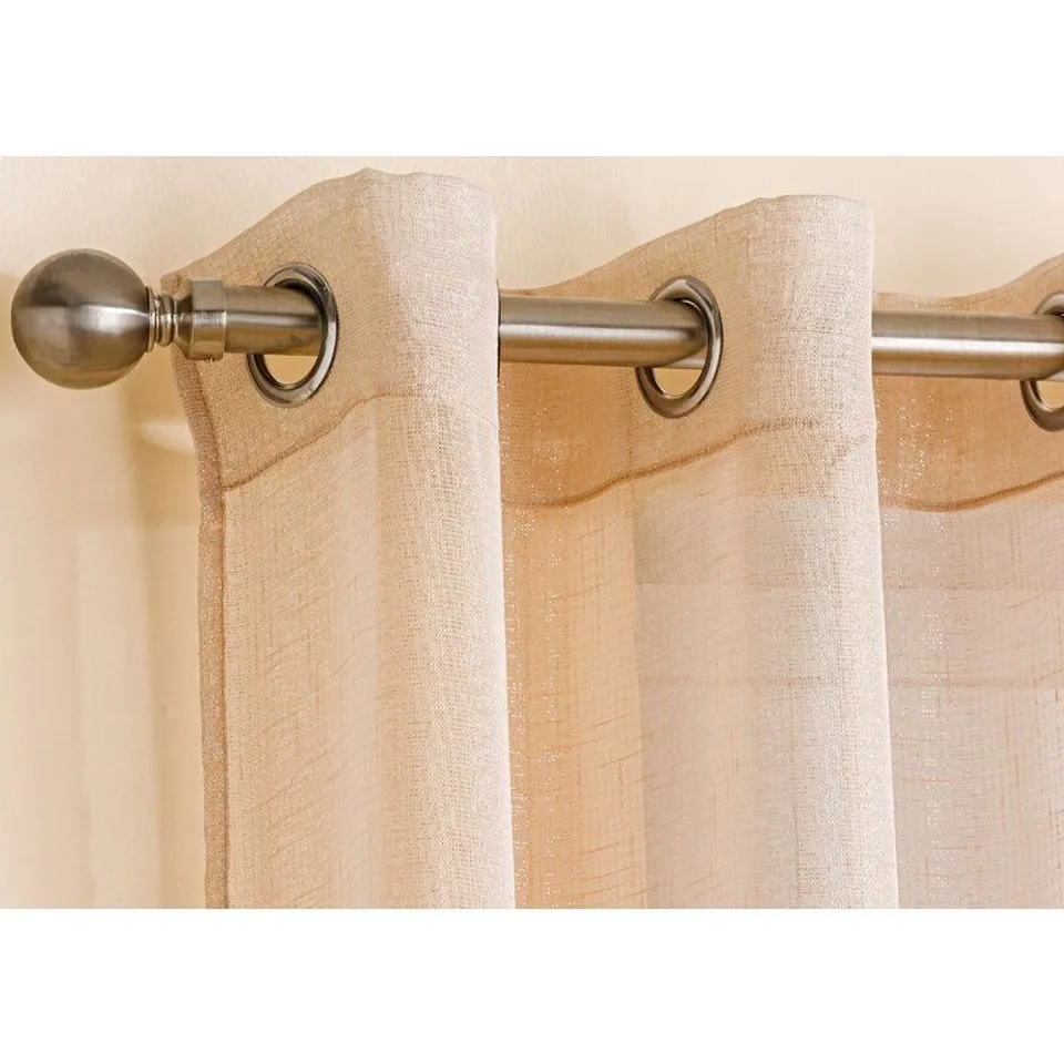 BAGGED ADNE METALLIC EYELET SHEER CURTAIN - 138 X 122CM APPROXIMATELY 