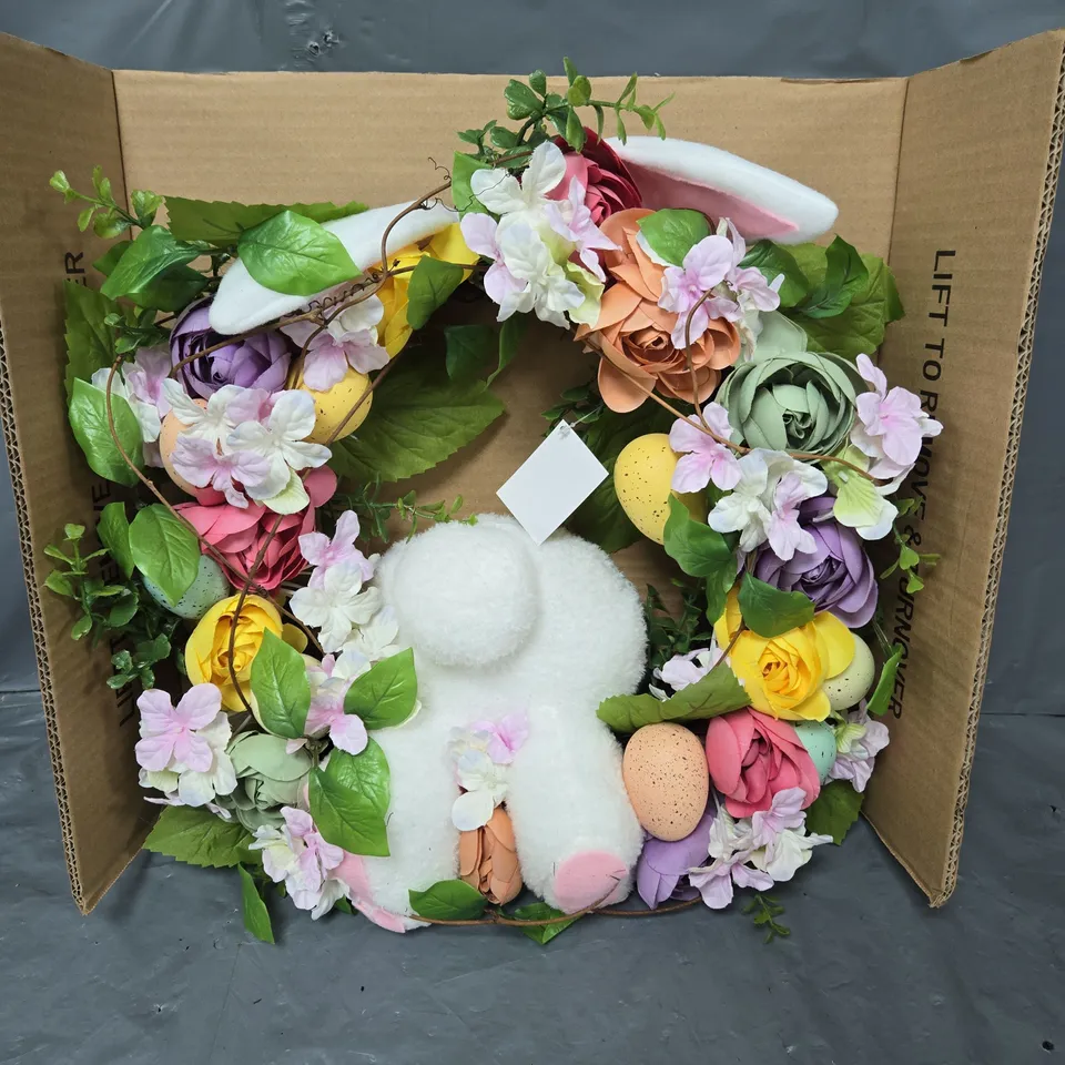 22" EASTER WREATH WITH RABBIT