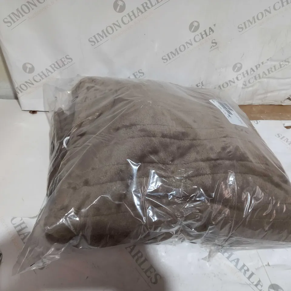 COZEE HOME VELVETSOFT HEATED BLANKET IN DARK TAUPE