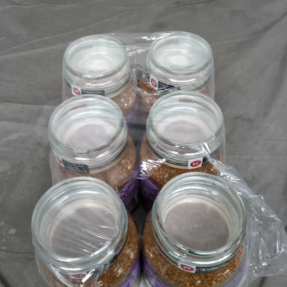 LOT OF 6 JARS OF DOUWE EGBERTS PURE INDULGENCE DARK ROAST COFFEE 190G PER JAR