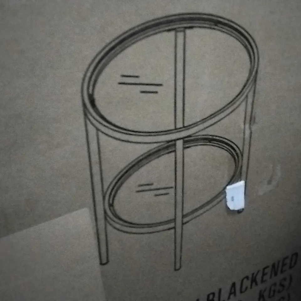 BOXED ABINGTON SIDE TABLE BLACKENED BRONZE 