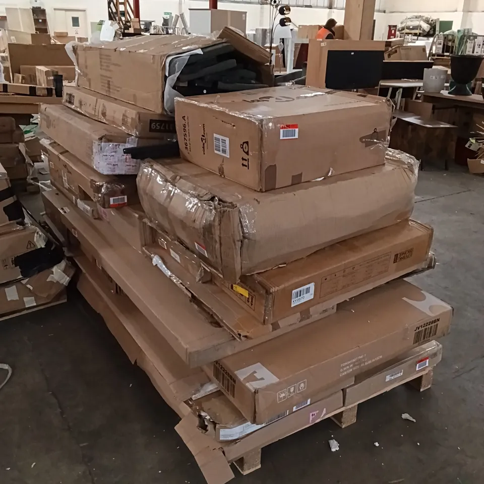 PALLET OF ASSORTED, INCOMPLETE FURNITURE PARTS AND PIECES 