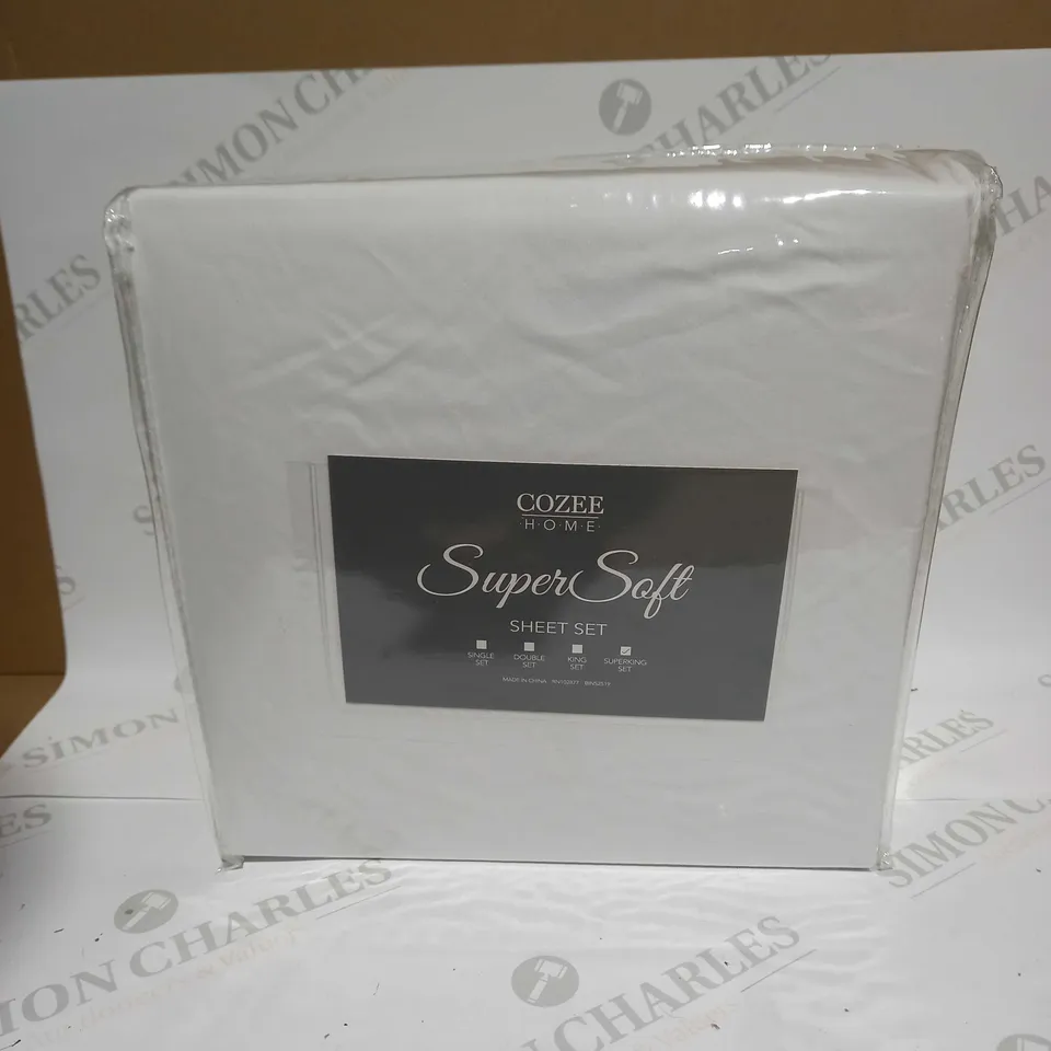 COZEE HOME SUPERSOFT SHEET SET - SUPERKING