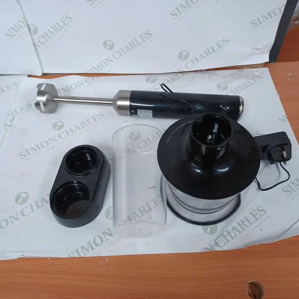 COOK'S ESSENTIALS CORDLESS STICK BLENDER WITH ACCESSORIES