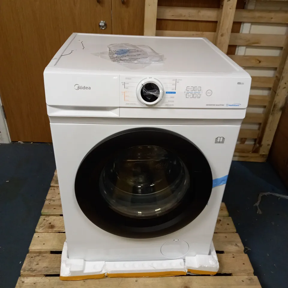 MIDEA MF10ED80B FREESTANDING WASHER DRYER, 1400RPM, 8KG/5KG LOAD, WHITE- collection only