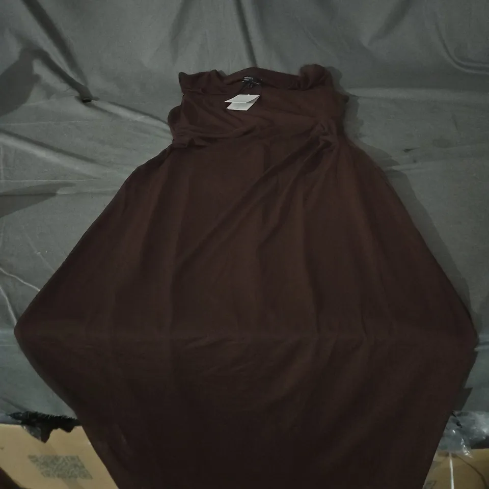 NOBODY'S CHILD BROWN DRESS – UK 12 (EU 40, USA 8) MADE IN BULGARIA
