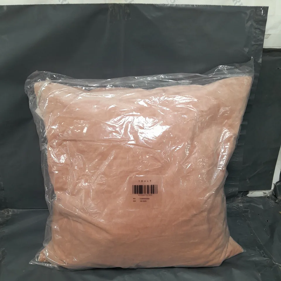 TRULY VELVET PINK THROW CUSHION 50 X 50CM