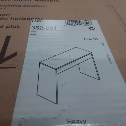 BOXED WHITE DESK (1 BOX)