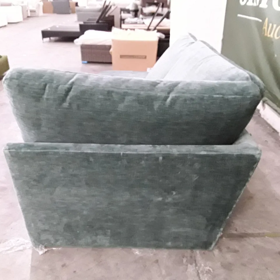 QUALITY DESIGNER SOFA RHF SECTION WITH CHAISE - SEA FOAM FABRIC
