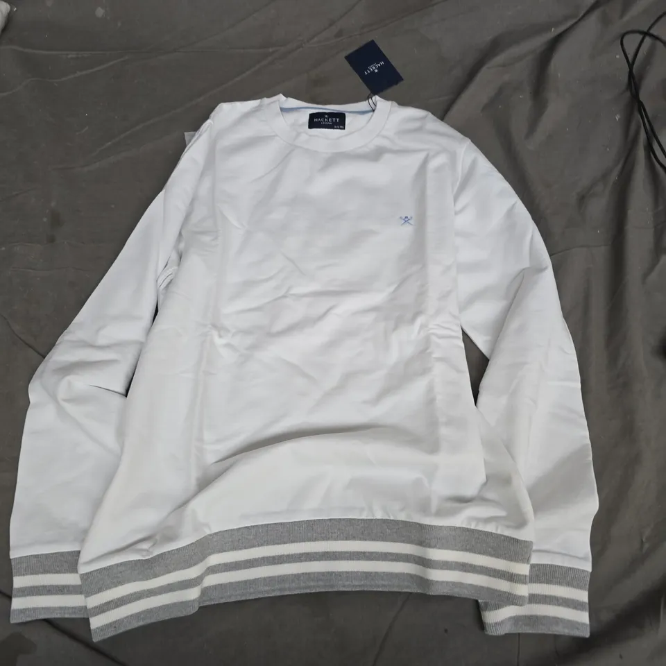 HACKETT LONDON SAILING SQUAD CREW WHITE LONG-SLEEVE TOP – YOUTH 15-16 YRS