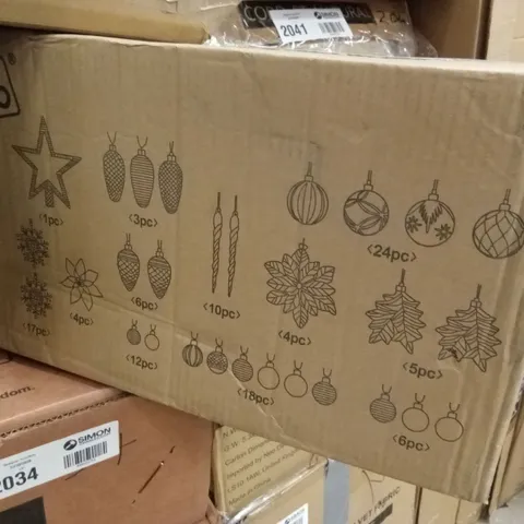 BOXED NEO CHRISTMAS BAUBLE DECORATIONS 