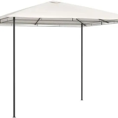 BOXED IRICK 3.5M X 3.5M STEEL PATIO GAZEBO - CREAM (1 BOX)