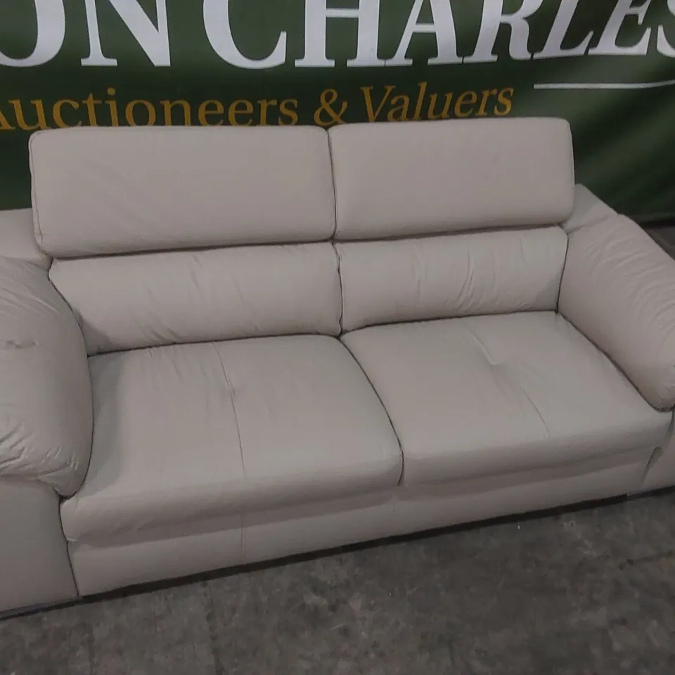 QUALITY DESIGNER BRADY ITALIAN LEATHER 3 SEATER SOFA