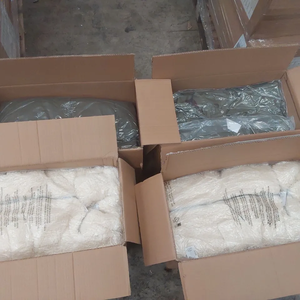 PALLET CONTAINING APPROXIMATELY 130x BRAND NEW ASSORTED DESIGNER CLOTHING ITEMS INCLUDING: SIMPLY BE JACKETS ECT