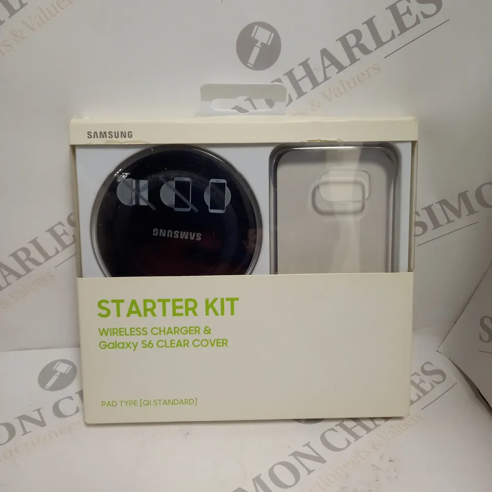 5 X BOXED SAMSUNG WIRELESS CHARGER & GALAXY S6 CLEAR COVER STARTER KITS 