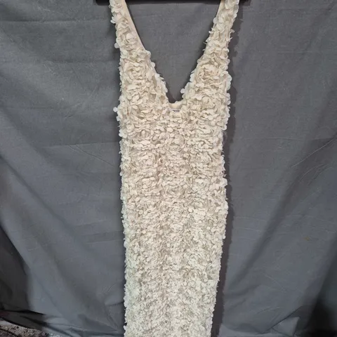 HOUSE OF CB IVORY PETAL DRESS – UK SIZE S (LONDON)