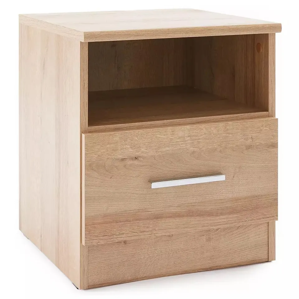 BOXED PANAZA 1 DRAWER BEDSIDE TABLE GREY RRP £39