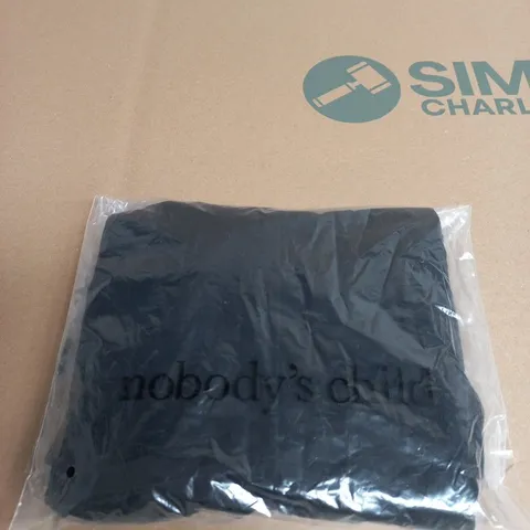 NOBODY'S CHILD BIANCA ROMPER – PLAIN BLACK, UK 12 (EU 40)