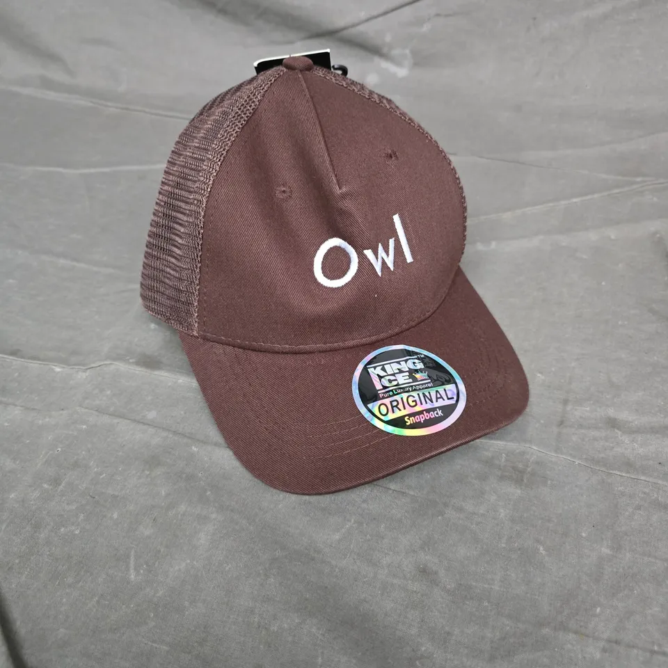 KING ICE ORIGINAL SNAPBACK CAP – BROWN OWL EMBROIDERED TRUCKER HAT 