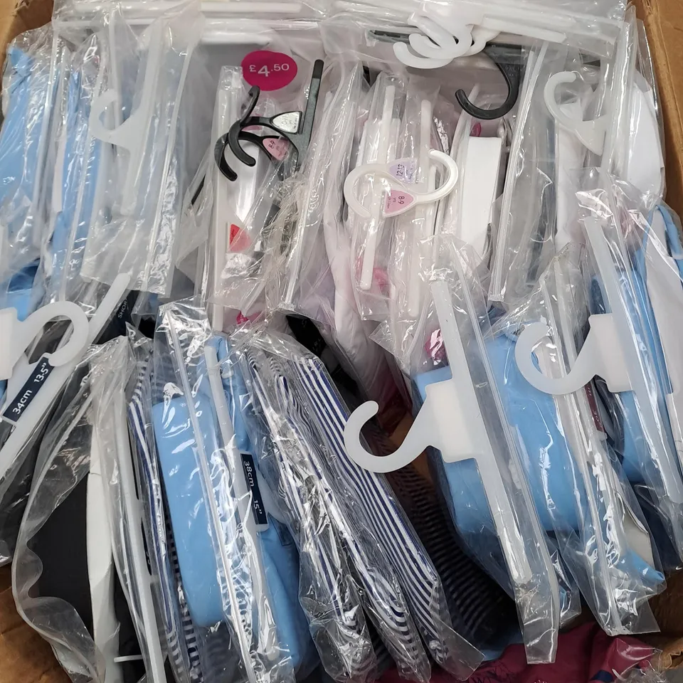 BOX OF APPROXIMATELY 50 ASSORTED SCHOOL SHIRTS IN ASSORTED COLOURS AND SIZES - COLLECTION ONLY