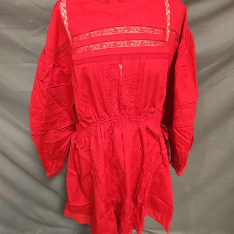 DAMSON MADDER CLANCY MINI DRESS IN RED SIZE 16