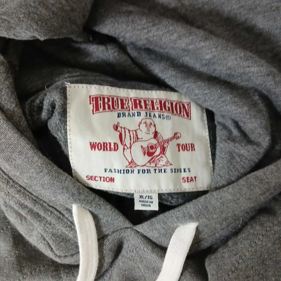TRUE RELIGION GREY HOODIE – UK XL (US XL/TG) MADE IN INDIA