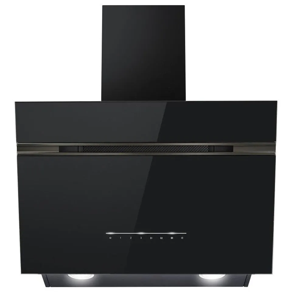 BOXED ELECTRIQ 60CM SUPER SILENT ANGLED COOKER HOOD - BLACK