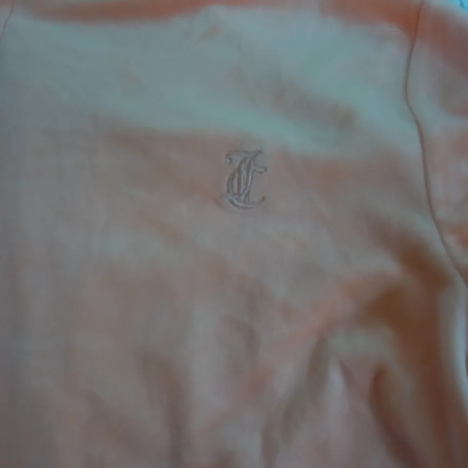 JUICY COURTURE SPORT TK ADDISON VLR ZIP THU HOODIE IN PEACH NECTAR - LARGE