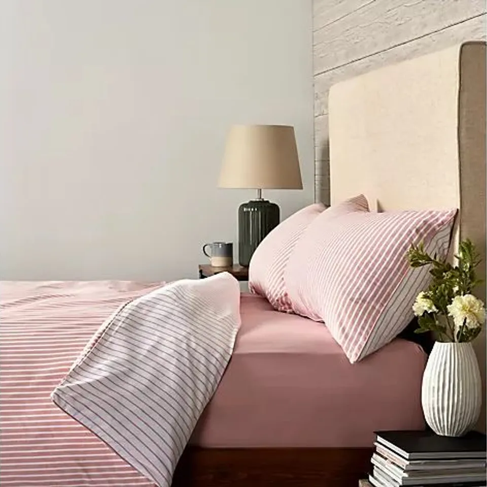 SUPERSOFT BY COZEE HOME REVERSIBLE STRIPE 4 PIECE DUVET SET