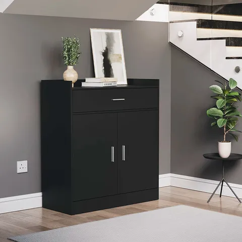 BOXED MUSKOKA 16 PAIR SHOE STORAGE CABINET - BLACK (1 BOX)