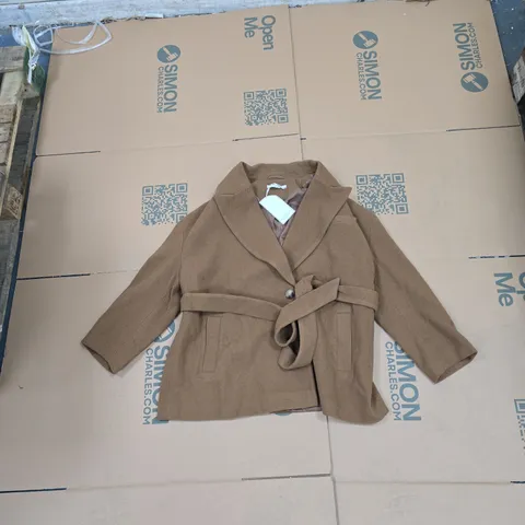 MICHELLE KEEGAN  COAT, UK 18, CAMEL/BROWN