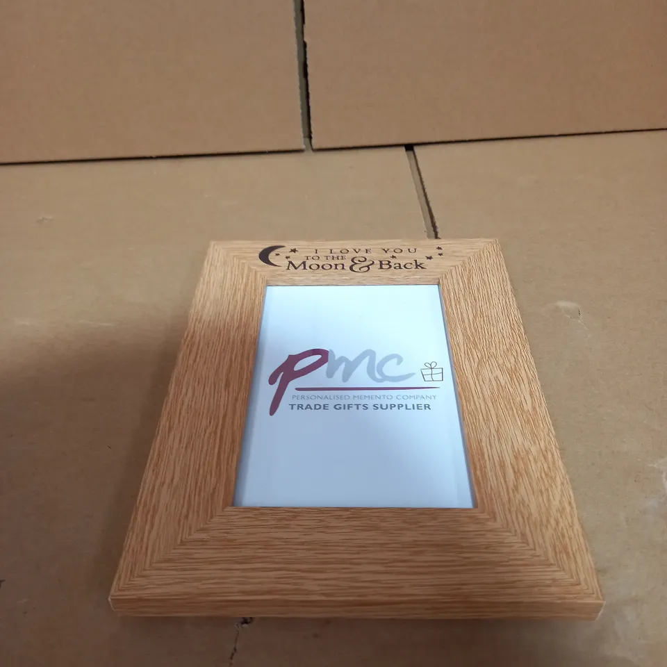 PERSONALISED 'TO THE MOON & BACK' OAK PHOTO FRAME RRP £12.99