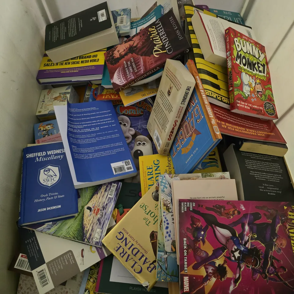 LARGE QUANTITY OF ASSORTED BOOKS TO INCLUDE FICTION & NON FICTION - COLLECTION ONLY