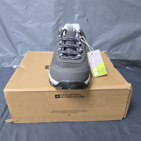 MOUNTAIN WAREHOUSE WOMENS WIDE FIT WALKING SHOES - GREY - SIZE 6