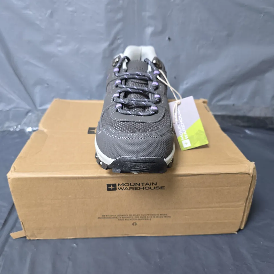 MOUNTAIN WAREHOUSE WOMENS WIDE FIT WALKING SHOES - GREY - SIZE 6