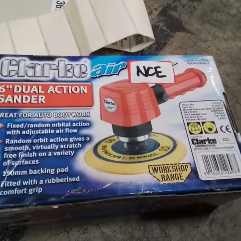 BOXED CLARKE 6" DUAL ACTION SANDER
