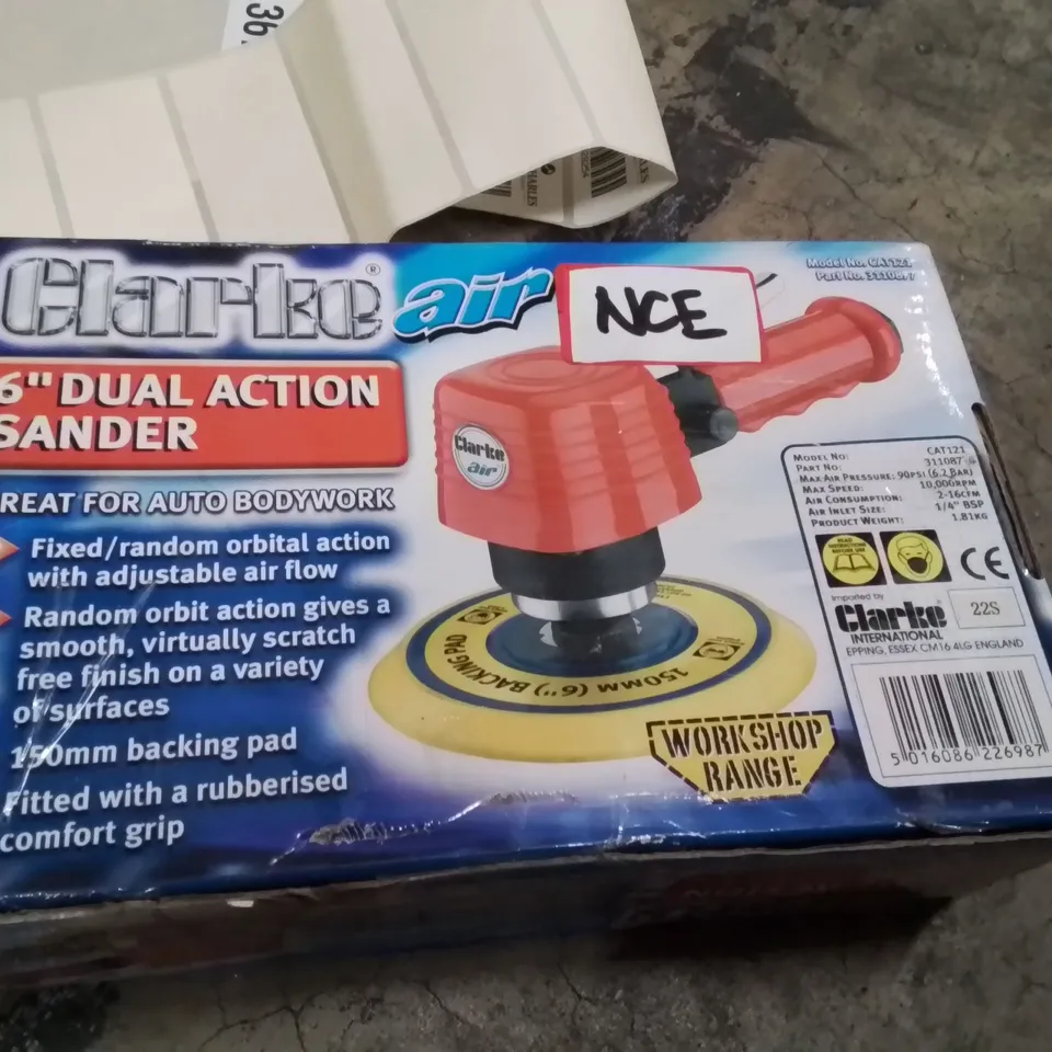 BOXED CLARKE 6" DUAL ACTION SANDER