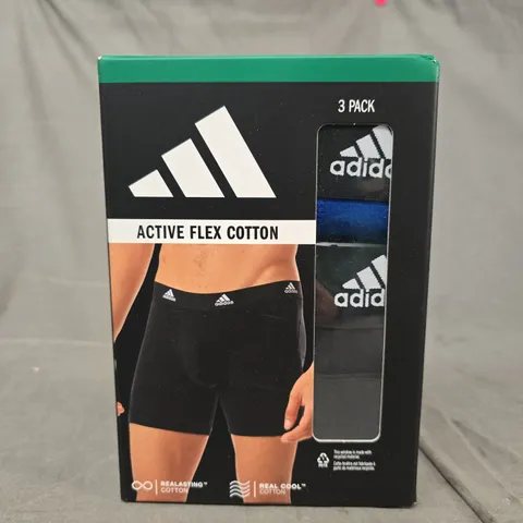 ADIDAS ACTIVE FLEX COTTON BOXER BRIEFS 3 PACK SIZE M 