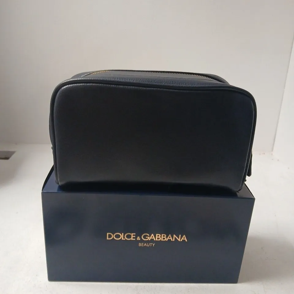 DOLCE & GABBANA BEAUTY COSMETIC BAG- NAVY