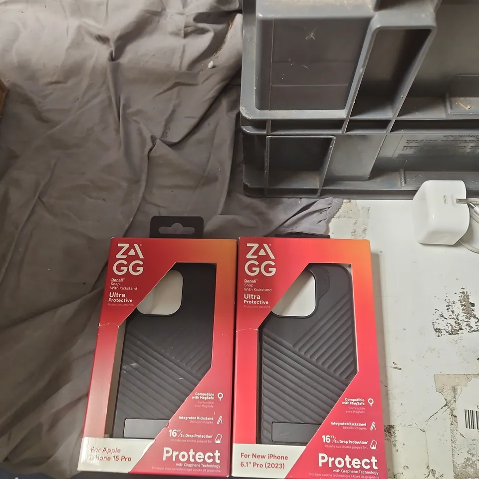 ZAGG PROTECT CASE FOR APPLE IPHONE 15 PRO – RED PACKAGING FULL BOX LARGE QUANTITY.