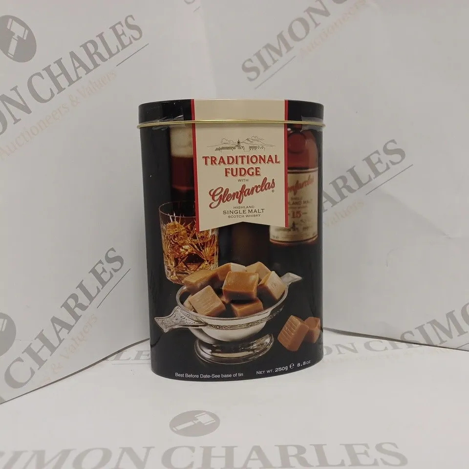 SEALED GLENFARCLAS SINGLE MALT WHISKEY FUDGE TIN  RRP £15.99