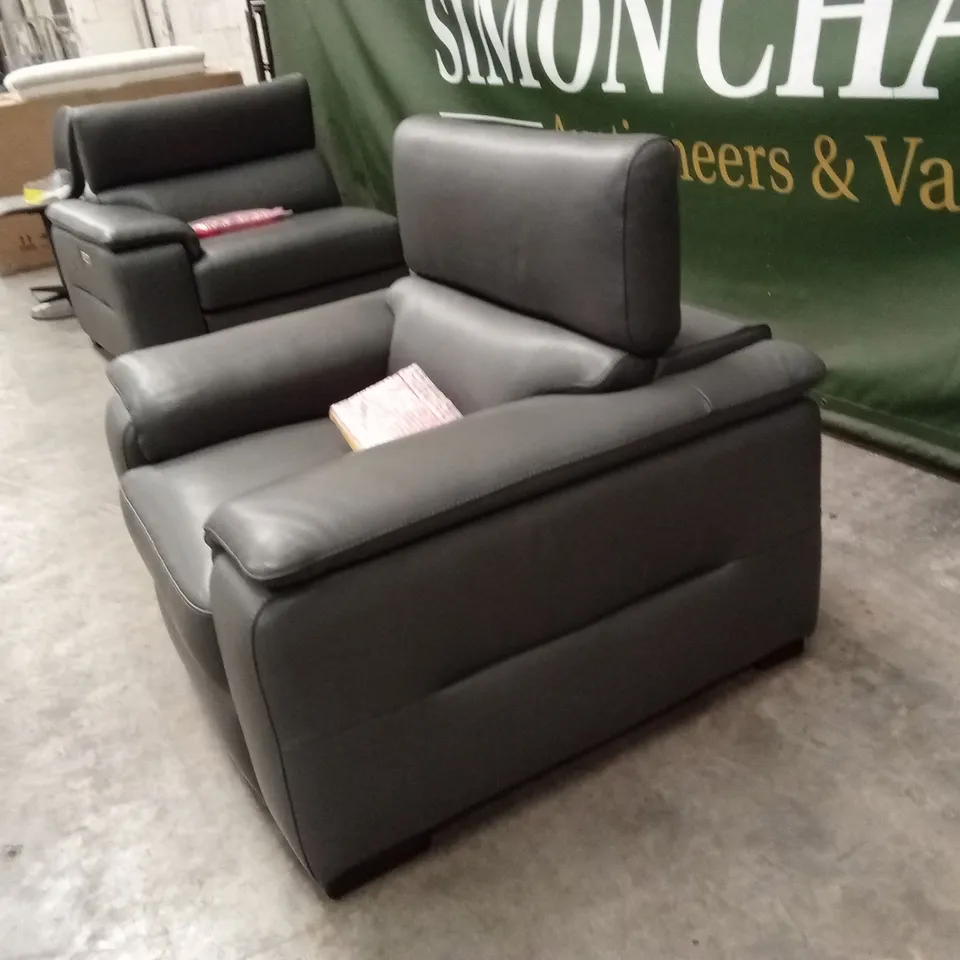 QUALITY DESIGNER ITALIAN MADE VENTO ELECTRIC RECLINER LEATHER ARMCHAIR