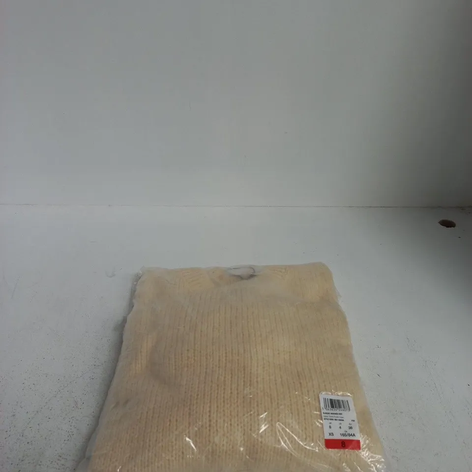 SUPERDRY SLOUCHY BRUSHED KNIT JUMPER – CREME BRULEE CREAM, UK 8 (XS)