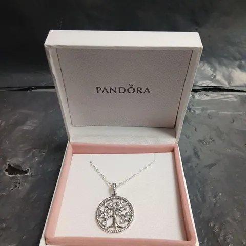 PANDORA TREE OF LIFE PENDANT NECKLACE – CRYSTAL STONES, BOXED