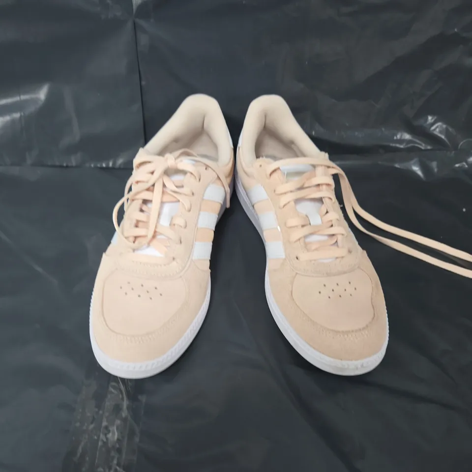ADIDAS WOMENS BREAKNET SLEEK SUEDE TRAINERS IN PINK - UK 5
