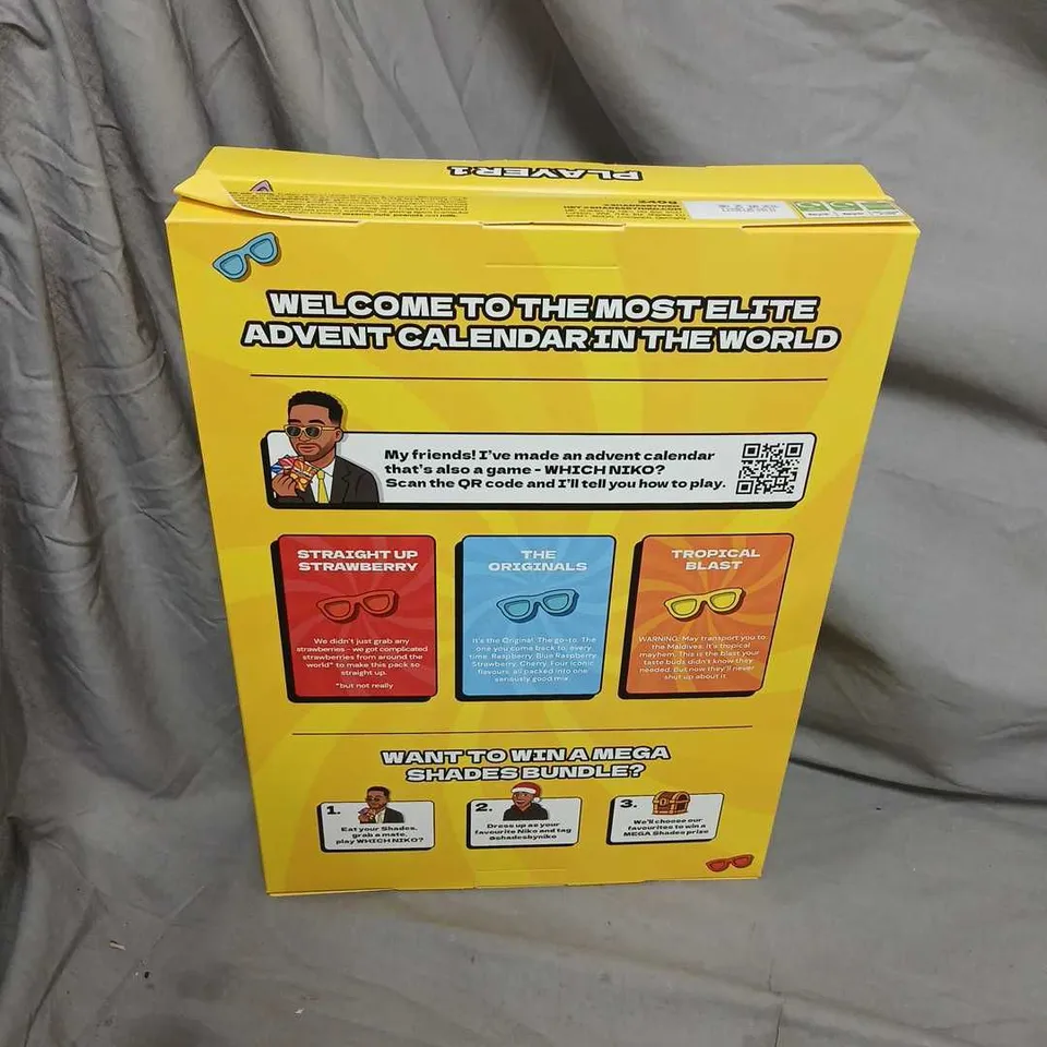 SHADES OF NIKO: WHICH NIKO? ADVENT CALENDAR GAME – YELLOW BOX