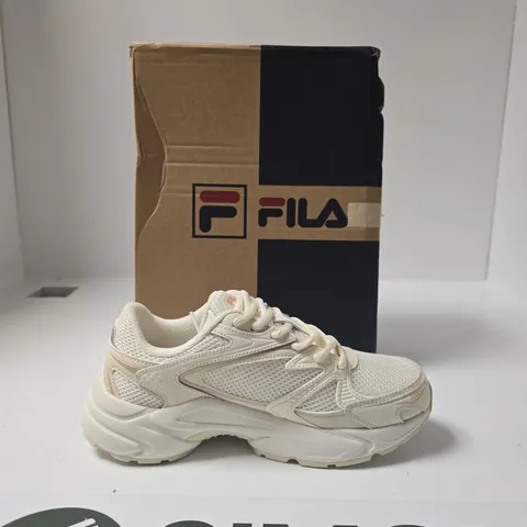 FILA CHUNKY SNEAKER – WHITE/BEIGE, MESH UPPER UK SIZE 5