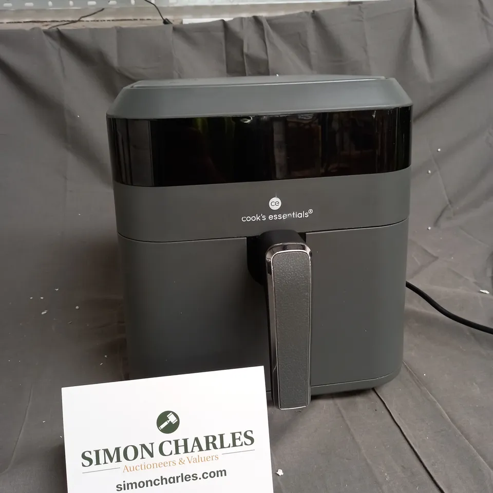 COOK'S ESSENTIALS 5.8L AIR FRYER IN SLATE GREY
