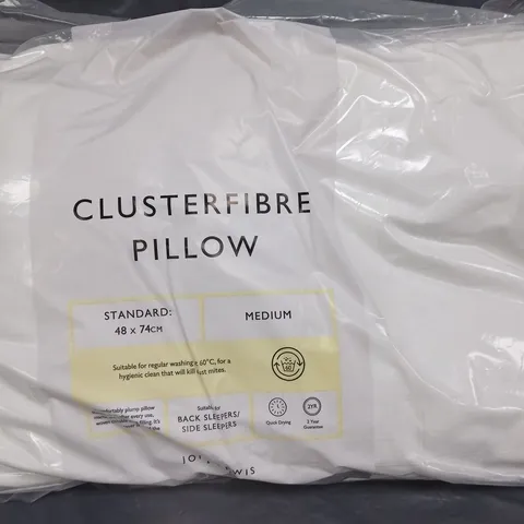 JOHN LEWIS STANDARD CLUSTERFIBRE PILLOW - MEDIUM