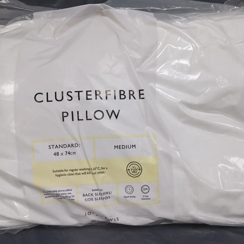 JOHN LEWIS STANDARD CLUSTERFIBRE PILLOW - MEDIUM